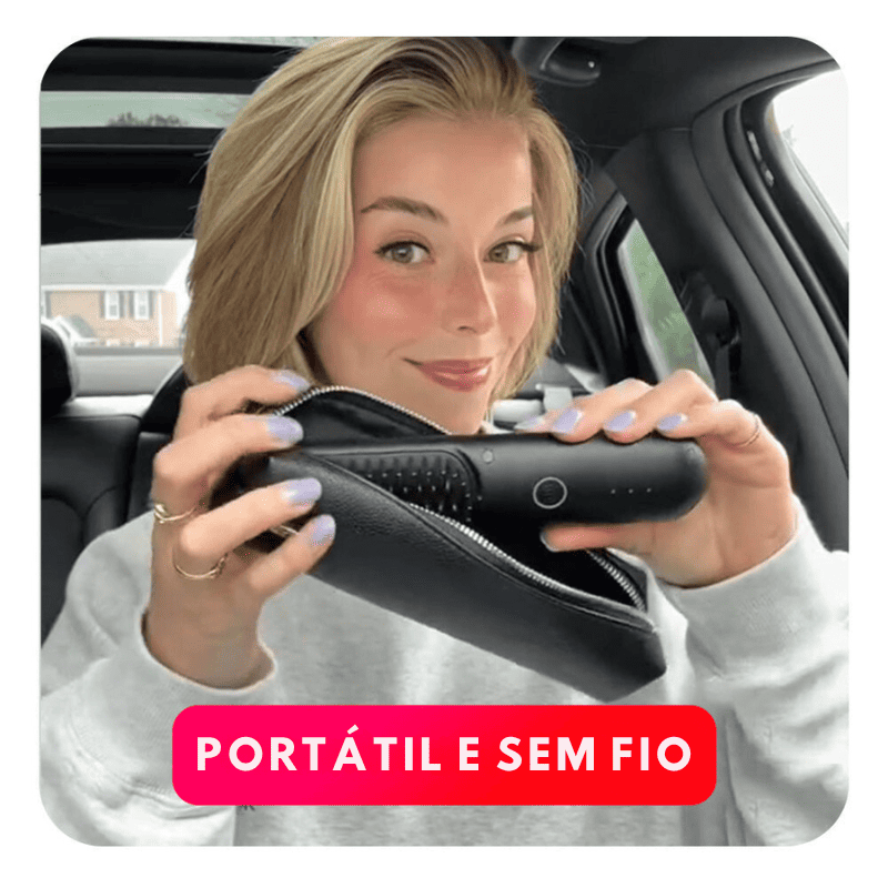 Pente Alisador Sync Hair 5 em 1 Sem Fio - Cabelos Lisos e Sem Frizz em Segundos