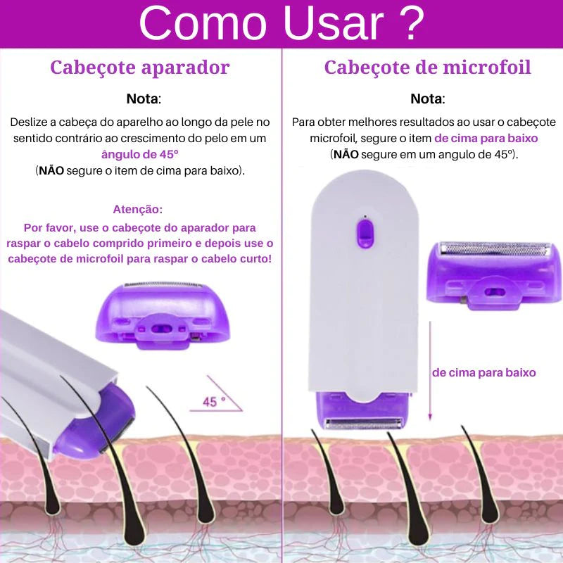 Depilador Laser LED 2 em 1 - Shave Fast + BRINDES