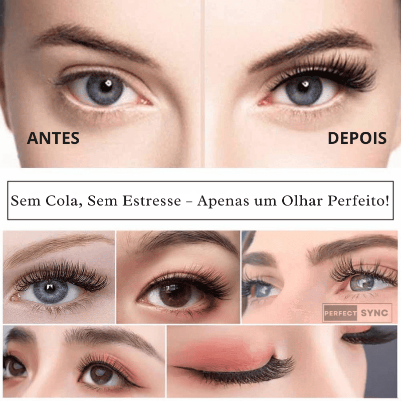 Cílios Postiços Magnéticos Reutilizáveis SyncLashes + Aplicador Magnético GRÁTIS