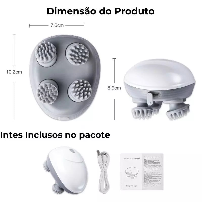 Massageador Capilar e Corporal RelaxSync - Livre-se do Estresse e Restaure seu Cabelo