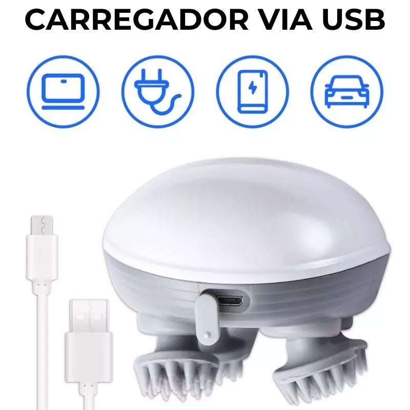 Massageador Capilar e Corporal RelaxSync - Livre-se do Estresse e Restaure seu Cabelo