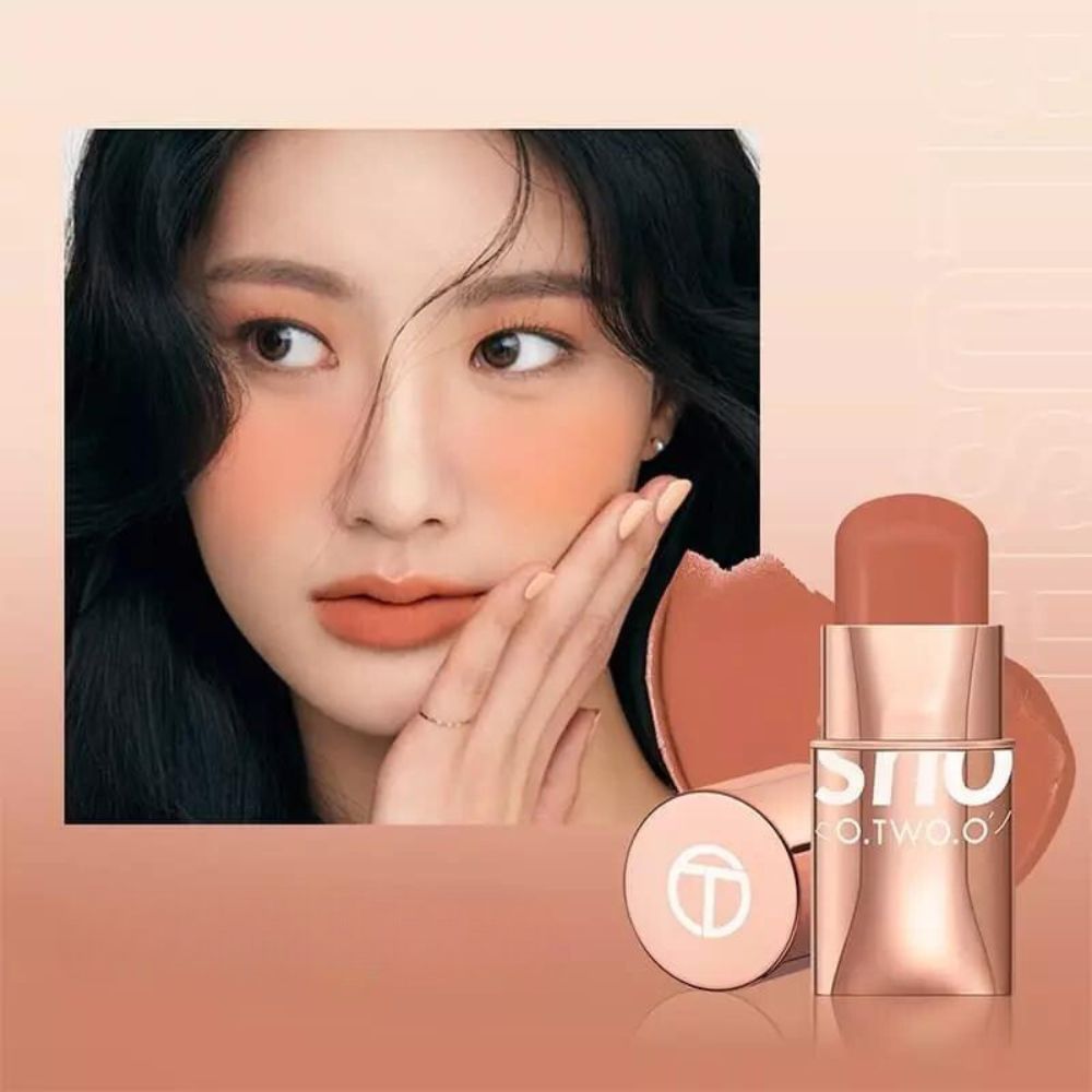 Batom Blush com Sombra - 3 em 1