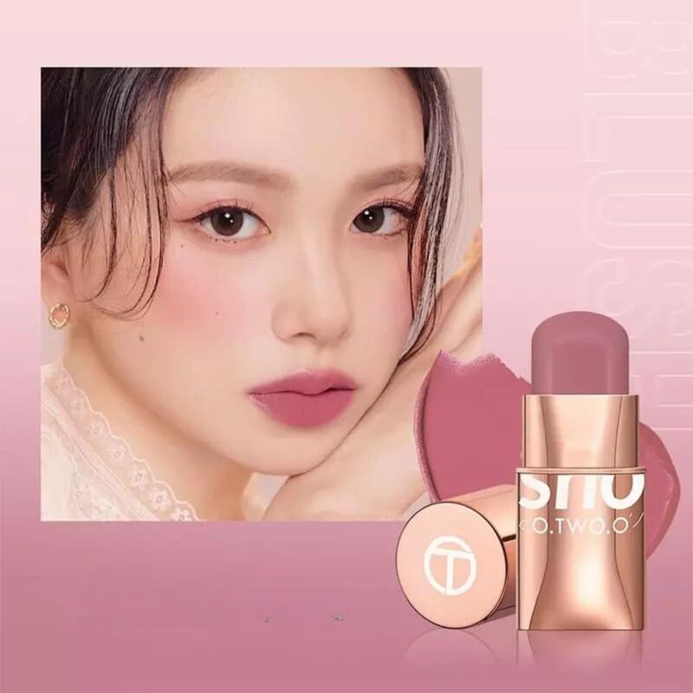 Batom Blush com Sombra - 3 em 1