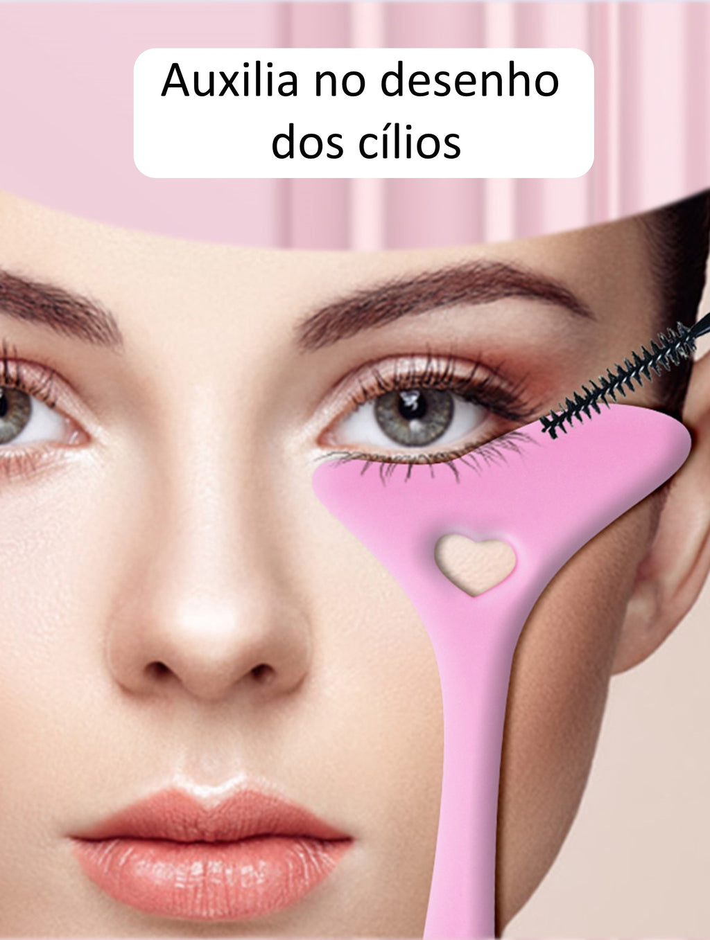 Régua de Maquiagem Profissional PerfectLine® 4 em 1 - Rímel, Delineador, Sombra e Batom