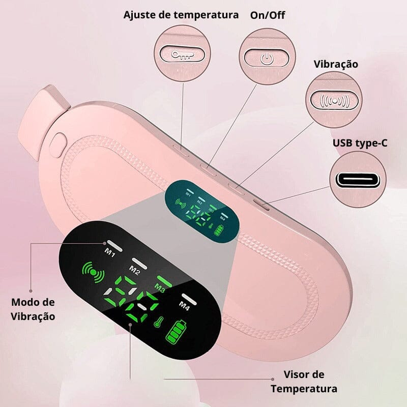 Cinta Térmica Massageadora AlívioPlus  - Dores Menstruais e Cólicas + BRINDE GRÁTIS