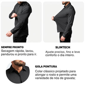Camisa Social SlimTech - 100% Impermeável [Linha Premium]