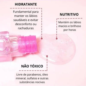 HydraLuxe Lip Oil - Lábios Volumosos e Brilhosos | Adaptação de Cor