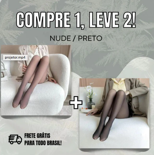 Meia Calça Translúcido Forrada de Lã - Compre 1 Leve 2 | Promoção de Inverno ❄️