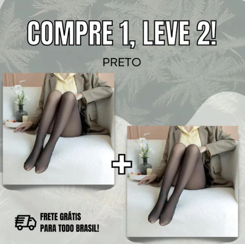 Meia Calça Translúcido Forrada de Lã - Compre 1 Leve 2 | Promoção de Inverno ❄️